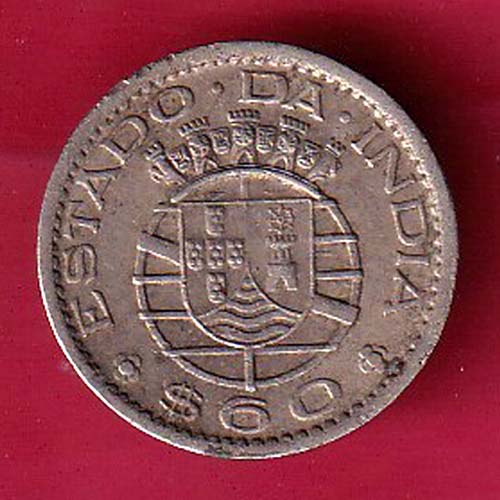 Portuguese India 60 Centavos 1959:- oo2166
