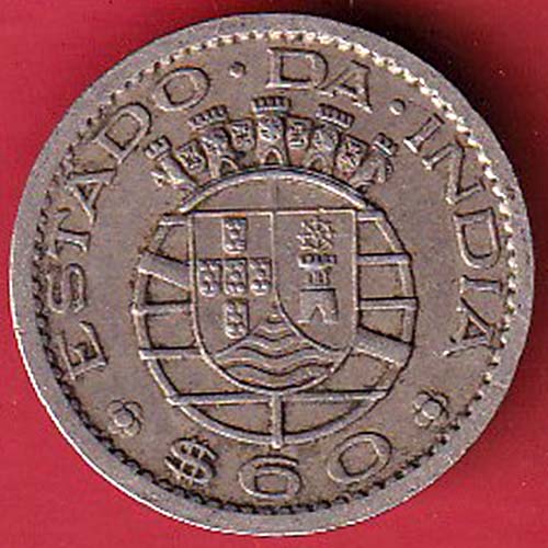 Portuguese India 60 Centavos 1959  :- OO2932