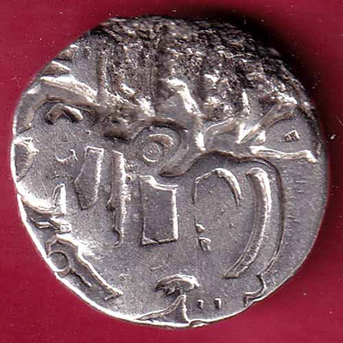 Hindushahia, kabul n gandhara silver drachma horseman n bill type coin:- S2407