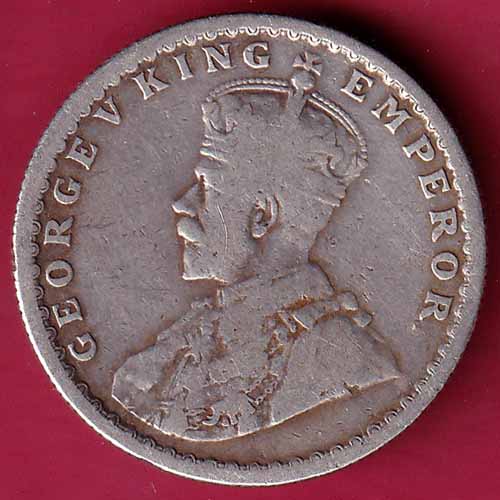 British India 1921 George V Half Rupee - S1395