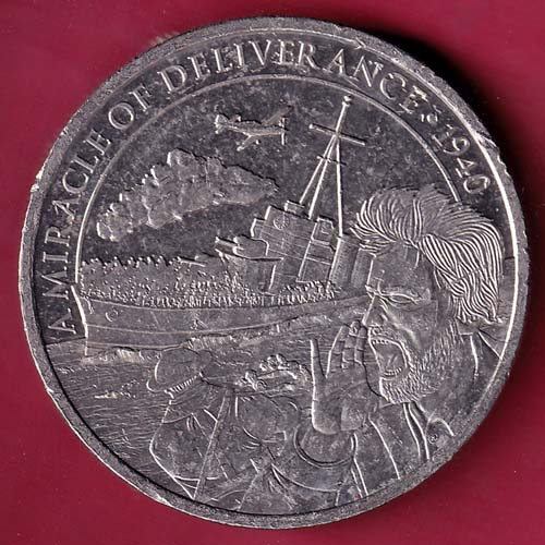 A MIRACLE OF DELIVERRANCE 1940 ELIZABETH II GIBRALTAR ONE CROWN 2020  :- S2144