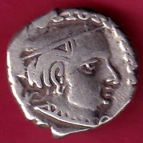 ANCIENT INDIA KSHATRAP DYNASTY KING PORTRAIT SILVER COIN–@HUB1835