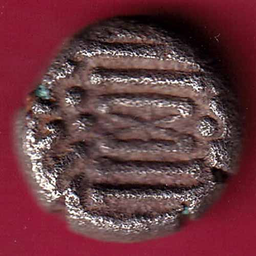 ANCIENT INDIA GADHAYA DYNASTY KING PORTRAIT COIN - S1427