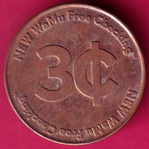 United States Washington Mutual, Inc. 3 Cents Rare Coin@hub4891
