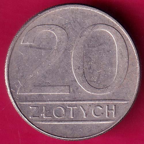 World Coin Poland 20 Zlotys large type Coin –@HUB2535