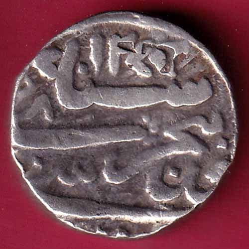 bhopal state Shah Jahan Begam one rupee silver coin - S1730