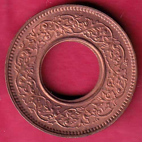 British india king george vi 1944 LAHORE MINT one pice copper coin –@HUB2568