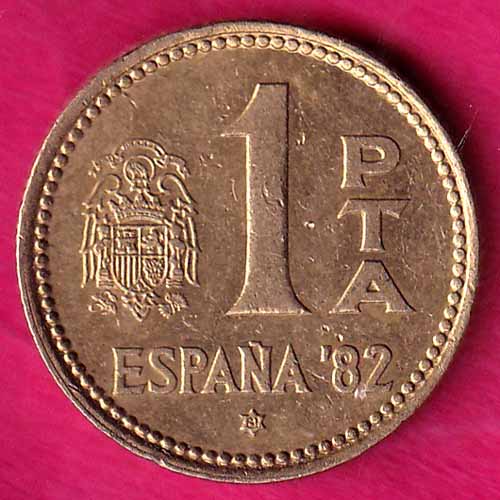 1 PTA ESPANA 82 CARLOS I REY DE ESPANA 1980:- OO497
