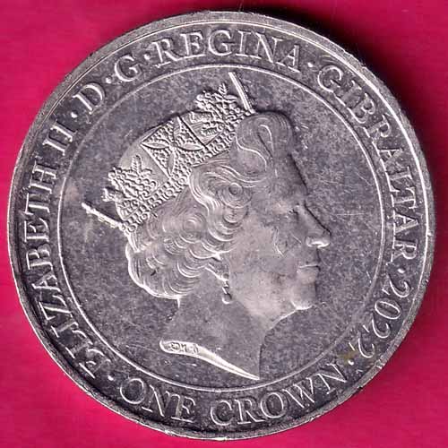 Gibraltar 2021 Elizabeth II D.G.REGINA ONE CROWN RARE COIN -OO668