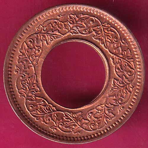 UNC british india king george vi 1945 one pice copper coin -OO658