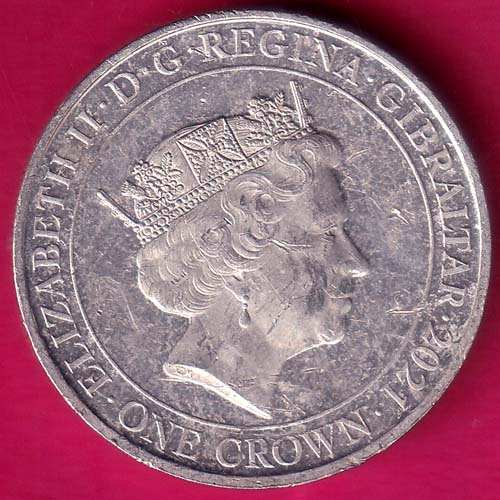 Gibraltar 2022 Elizabeth II D.G.REGINA ONE CROWN RARE COIN  :- OO847