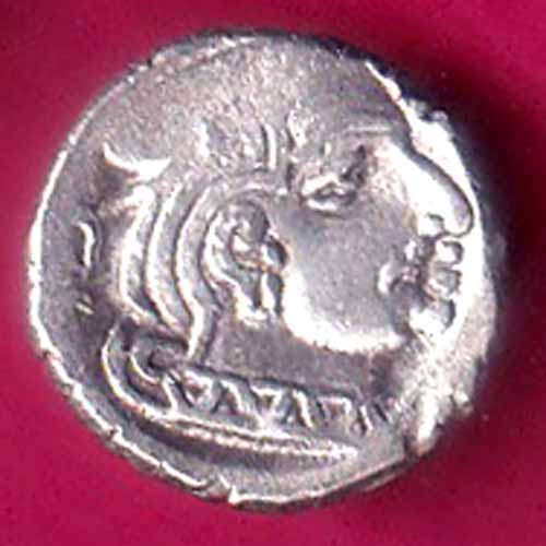 ANCIENT INDIA KSHATRAP DYNASTY KING PORTRAIT RARE SILVER COIN  :- OO1915