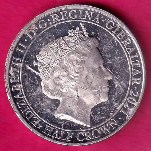 Gibraltar 2021 Elizabeth II D.G.REGINA HALF CROWN RARE COIN-OO563