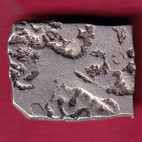 ANCIENT INDIA MAURYAN PERIOD ANIMAL STANDING MAGADH DYNASTY SILVER PUNCHMARK– S1833