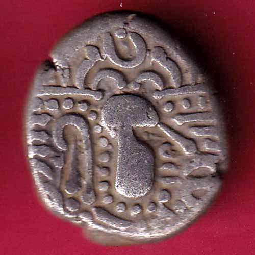 ANCIENT INDIA GADHAYA DYNASTY KING PORTRAIT COIN - S1433