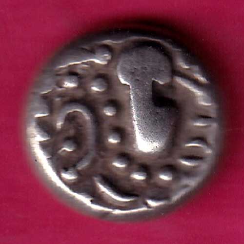 ANCIENT INDIA GADHAYA DYNASTY KING PORTRAIT COIN–@HUB1900