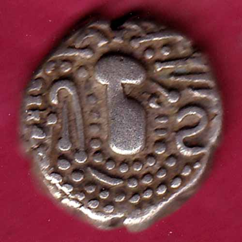 ANCIENT INDIA GADHAYA DYNASTY KING PORTRAIT COIN - S1463