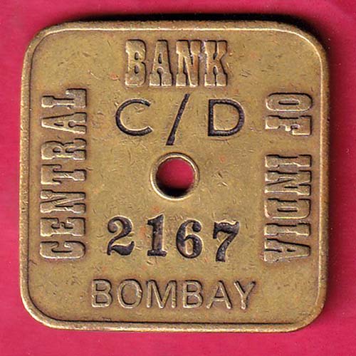 Bank Token : Central Bank Of India Bombay C/D 2167–@HUB4615