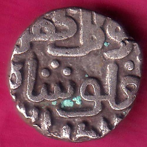 DELHI SULTAN 715-727 Ghiyath al-din Tughluq billon 4 Gani Scare COIN :- OO1598