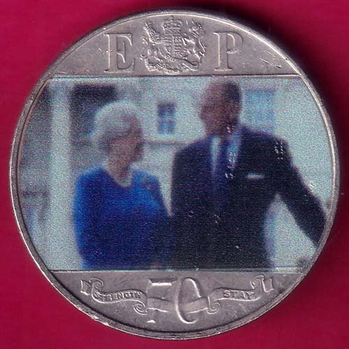 UNC ELIZABETH II DEI-GRA REGINA. GIBRALTAR 2021  one crown 70 Years Strength and Stay –@HUB2710