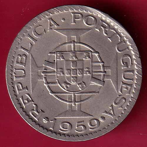 Republica Portuguesa 1959 estado Da India 1 Escudo :- S2474
