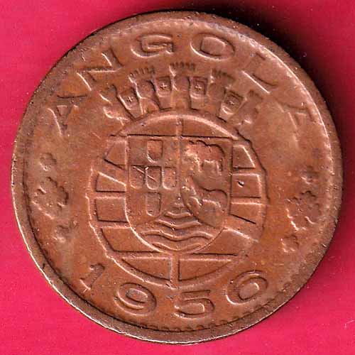 REPUBLICA PORTUGUESA 1 ESCUDO 1956 ANGOLA RARE COIN - S1443