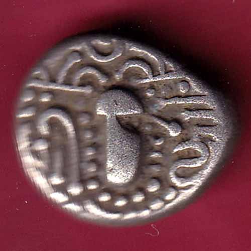 ANCIENT INDIA GADHAYA DYNASTY KING PORTRAIT COIN–@HUB1615
