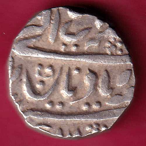 jaisalmer state ry 22 one rupee silver coin - S1469