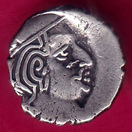ANCIENT INDIA KSHATRAP DYNASTY KING PORTRAIT RARE SILVER COIN-OO652