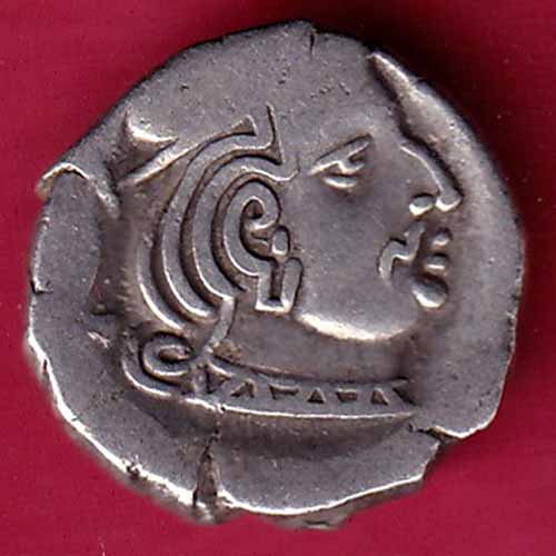 ANCIENT INDIA KSHATRAP DYNASTY KINGS PORTRAIT RARE SILVER COIN :- S2333