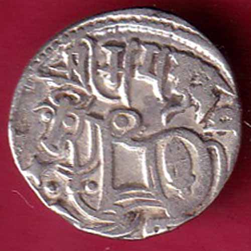 Hindushahia, kabul n gandhara silver drachma horseman n bull – S2921