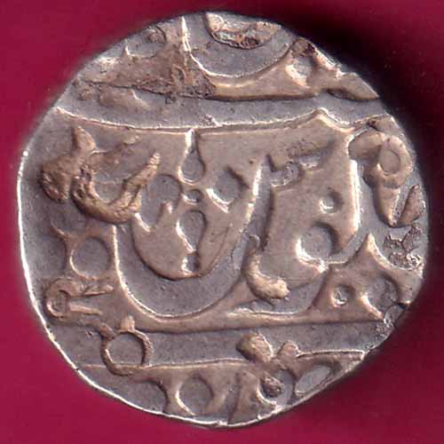 Maratha Conf. Shah Alam II Poona mint One Rupee silver coin–@HUB5842
