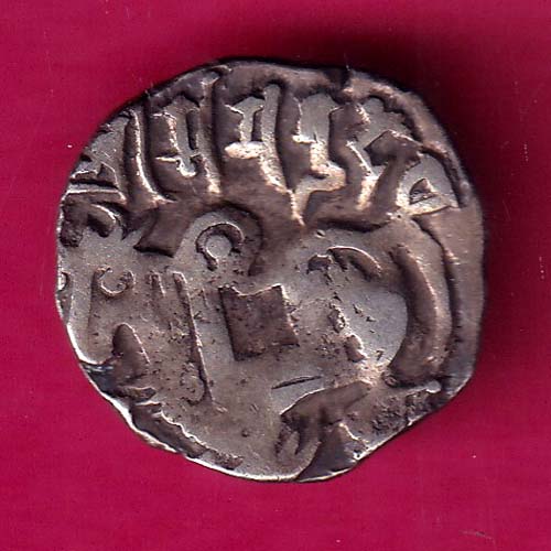 Hindushahia, kabul n gandhara silver drachma horseman n bull :-@hub4760