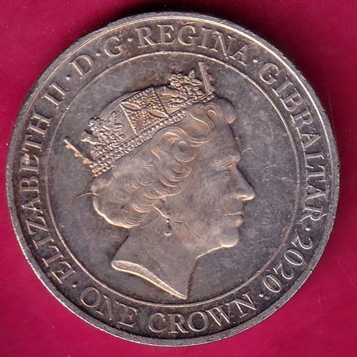 A MIRACLE OF DELIVERRANCE 1940 ELIZABETH II GIBRALTAR ONE CROWN 2020 –@HUB4144