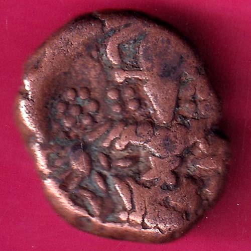 lohar of kashmir sangram deva copper one drachma beautiful coin –@HUB3924