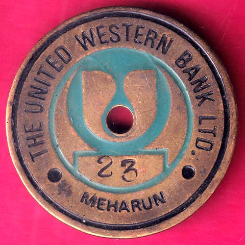 BANK TOKEN :- THE UNITED WESTERN BANK LTD.MEHARUN :- OO308