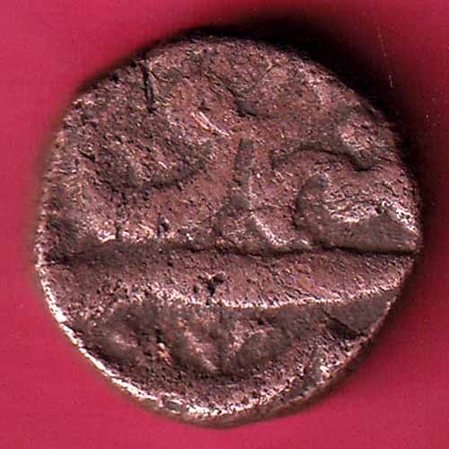 Ahmednagar sultanate nizam shahi half falus copper coin –@HUB1625