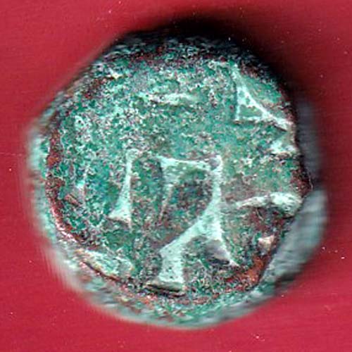 mughal akbar one dam copper coin – oo5722