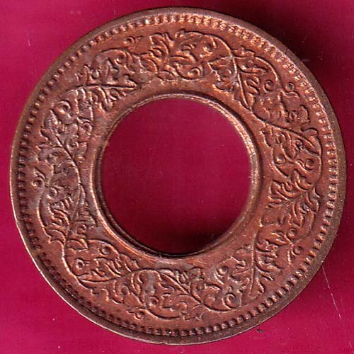 British india king bombay mint george vi 1945 one pice beautiful copper Coin–@HUB4209