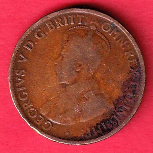 Australian one half penny coin@HUB5230