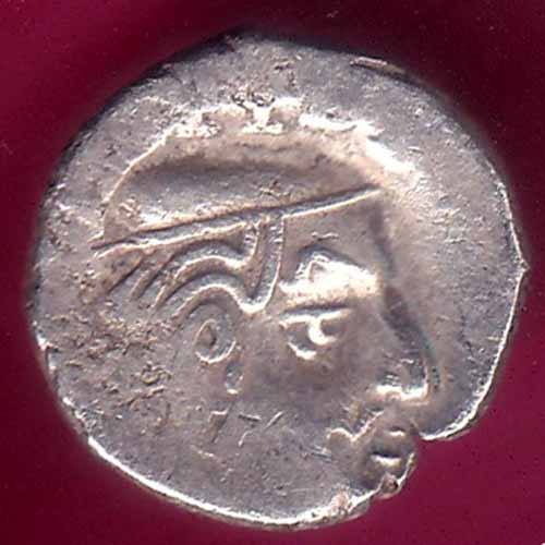 Ancient India Kshtrap Dynasty Kings Portrait Silver Coin–@HUB3475