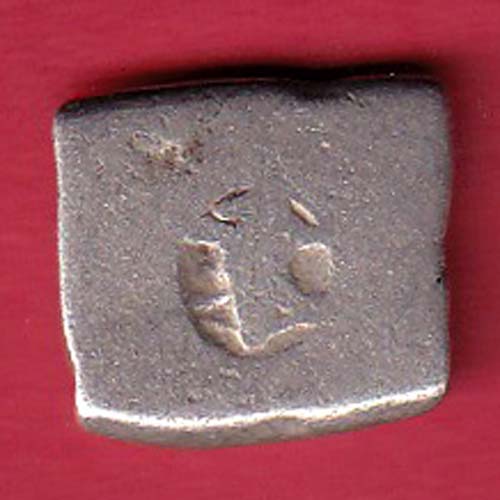ANCIENT INDIA MAURYAN PERIOD MAGADH DYNASTY SILVER PUNCHMARK :- OO4368