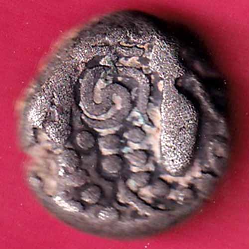 ANCIENT INDIA GADHAYA DYNASTY “OM VERIETY” KING PORTRAIT COIN- S2361
