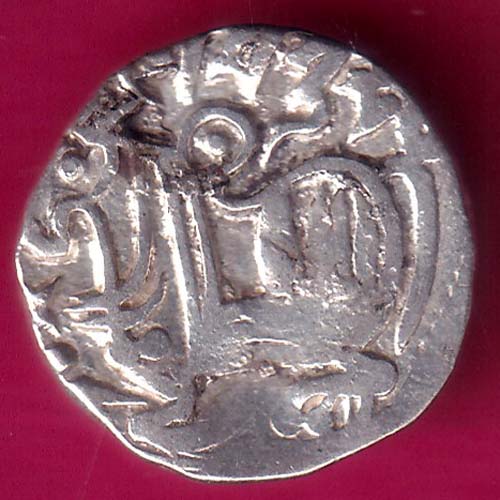 Hindushahia, Kabul & Gandhara Silver Drachma Horseman & Bull Type Coin :- OO1863