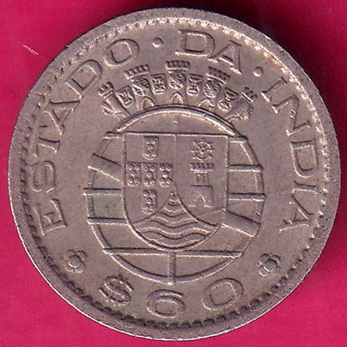 Portuguese India 60 Centavos 1959 coin–@HUB5121