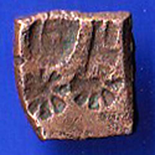 ancient cetral india copper punchmark ujjainy symbols on coin –OO5433