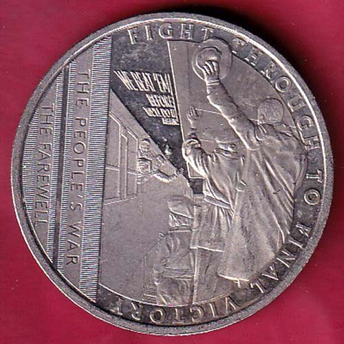 ELIZABETH II DEI-GRA REGINA. GIBRALTAR 2021 FIGHT THROUGH TO FINAL VICTORY HAIF CROWN- OO2826