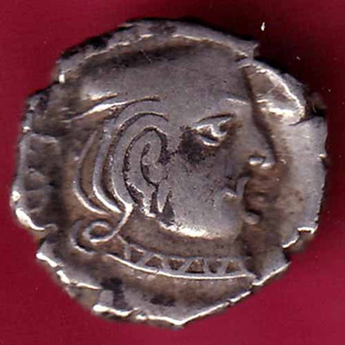 ANCIENT INDIA KSHATRAP DYNASTY KING PORTRAIT SILVER COIN - S1700