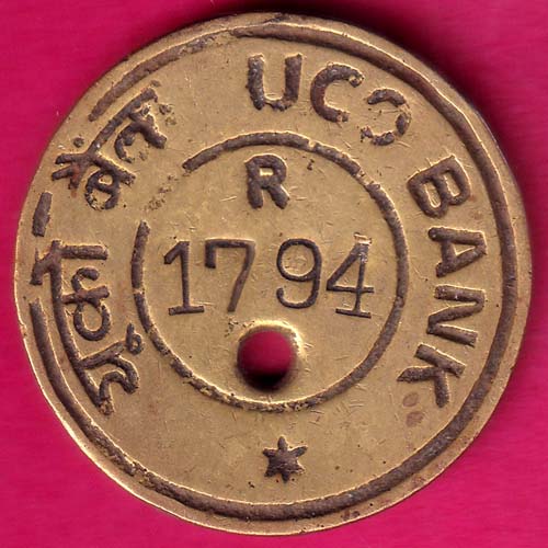 UCO BANK RARE BANK TOKEN  :- OO861