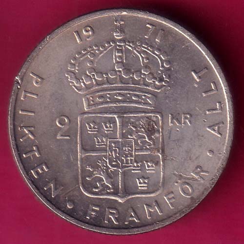 WORLD COIN 1971 TWO KR  :- OO1707